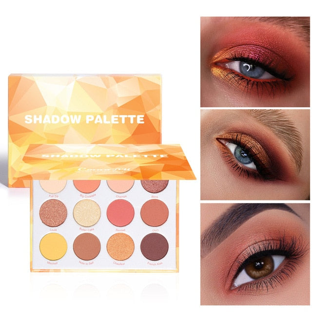 12 Colors Purple Neon Pigments Matte Eyeshadow Palette