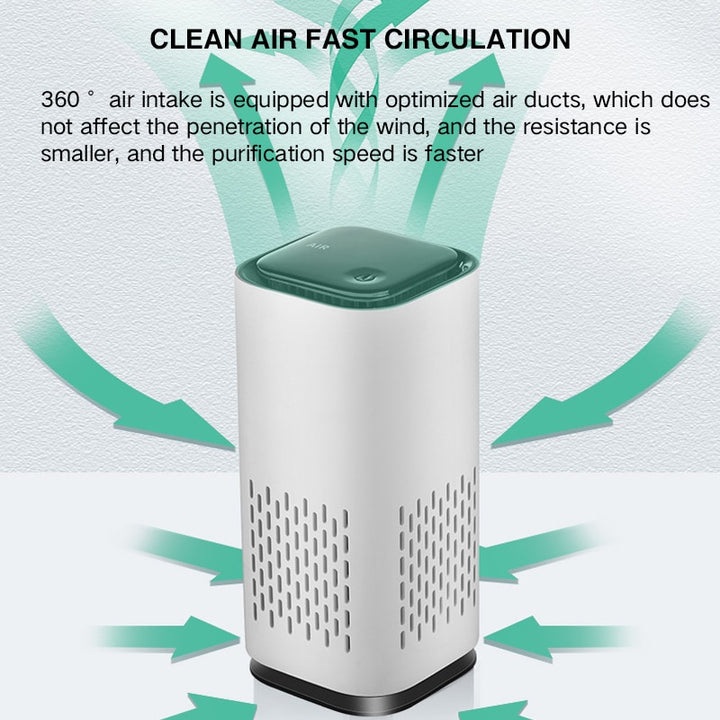Air Purifier New Car Mini Accessory Cleaner Generator Negative Ions Remover