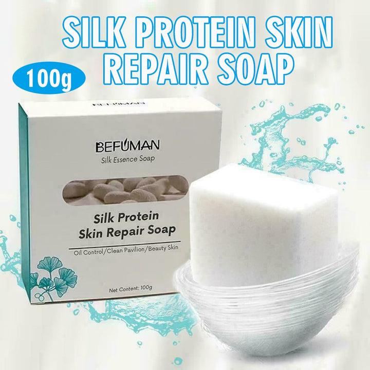 Sabonete de Leite de Cabra Natural para Limpeza e Reparação da Pele com Proteína de Seda