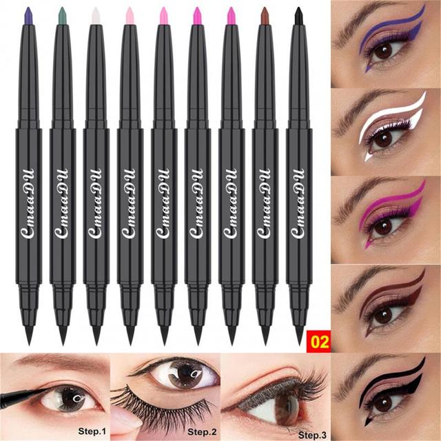 9Pcs/Set Magnetic Liquid Eyeliner Set Fast Dry Colors Eyeliner Gel Pencil