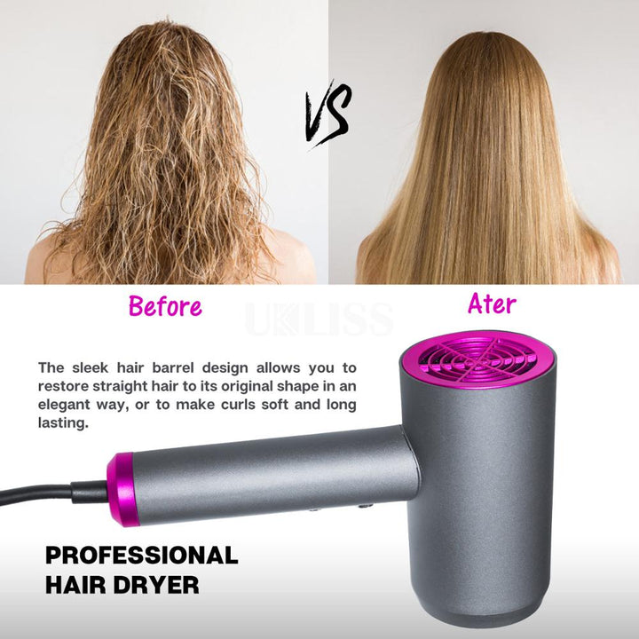 Secador de Cabelo Profissional Quente e Frio Potente para o Lar
