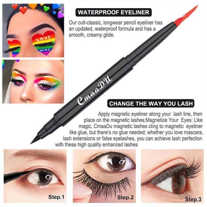 9Pcs/Set Magnetic Liquid Eyeliner Set Fast Dry Colors Eyeliner Gel Pencil