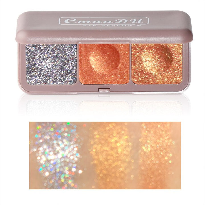 3-Colors Mashed Potato Eyeshadow Palette Beauty Eye Makeup Cosmetic