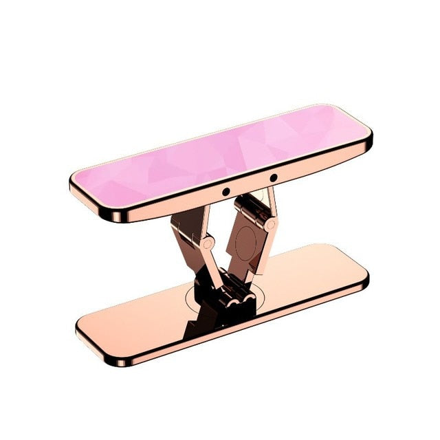 Universal Metal Phone Stand 360 Rotate Adjustable Mini Folding Desk Mount Holder