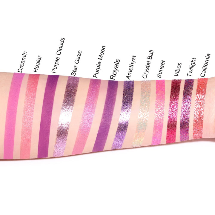 12 Colors Purple Neon Pigments Matte Eyeshadow Palette