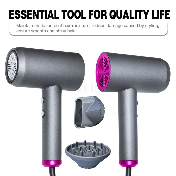 Secador de Cabelo Profissional Quente e Frio Potente para o Lar
