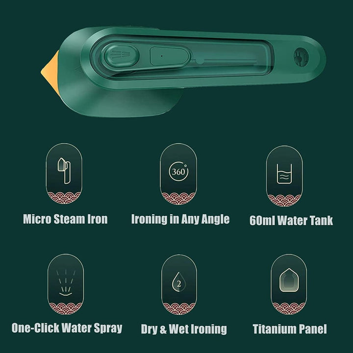 Ferro a Vapor para Roupa 30W Vaporizador de Roupa Portátil