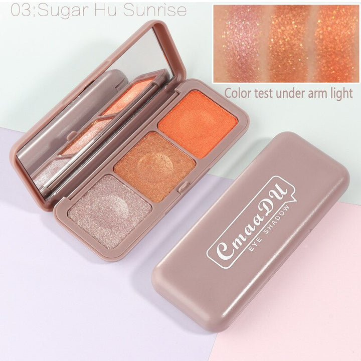 3-Colors Mashed Potato Eyeshadow Palette Beauty Eye Makeup Cosmetic