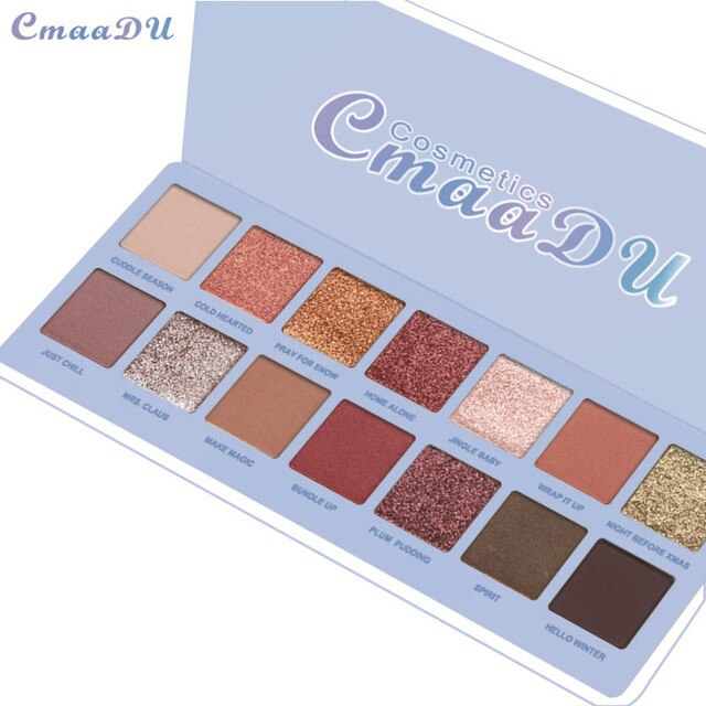 14 Colors Shimmer Eyeshdow Palette Glitter Pigments