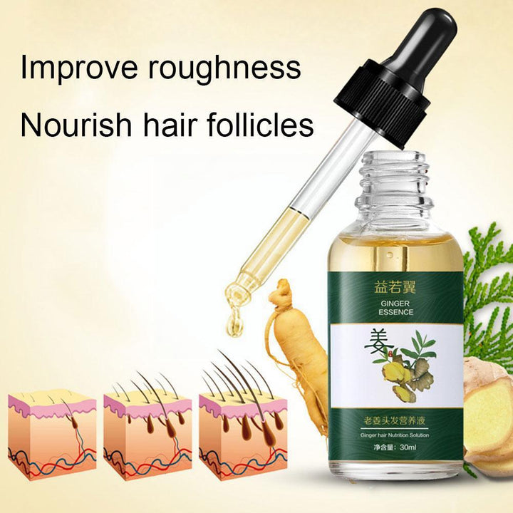 Óleo Essencial de Gengibre para Crescimento Rápido do Cabelo 30ml Tratamento para Queda de Cabelo