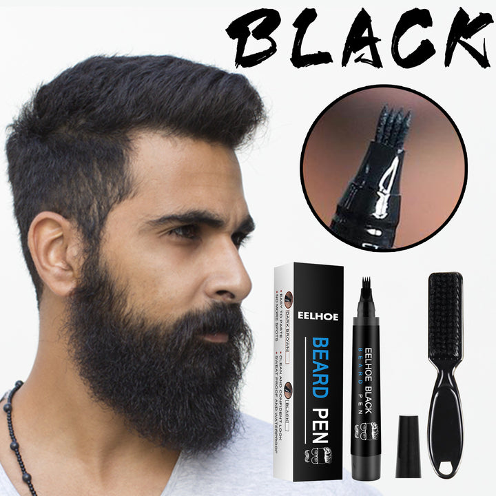 Kit Caneta de Preenchimento de Barba Eelhoe Caneta de Barba À Prova de Água Escova de Barba Estilizador de Barba