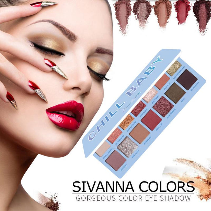 14 Colors Shimmer Eyeshdow Palette Glitter Pigments