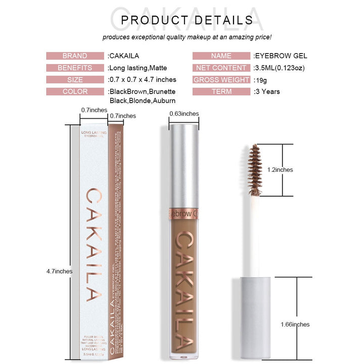 Black Brown Matte Natural Brow Mascara Eyebrow Gel