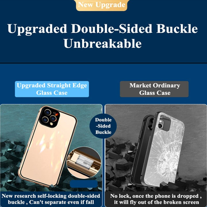Ultra-thin Clear Glass Phone Case Full Coverage Anti-drop Case Cover