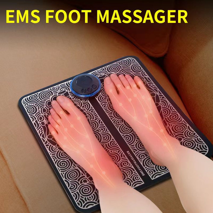 Tapete Massageador Elétrico EMS para Pés, Estimulador Muscular para os Pés