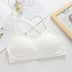 Women Push Up Solid Bra Elastic Gathering Bralette Tube Top