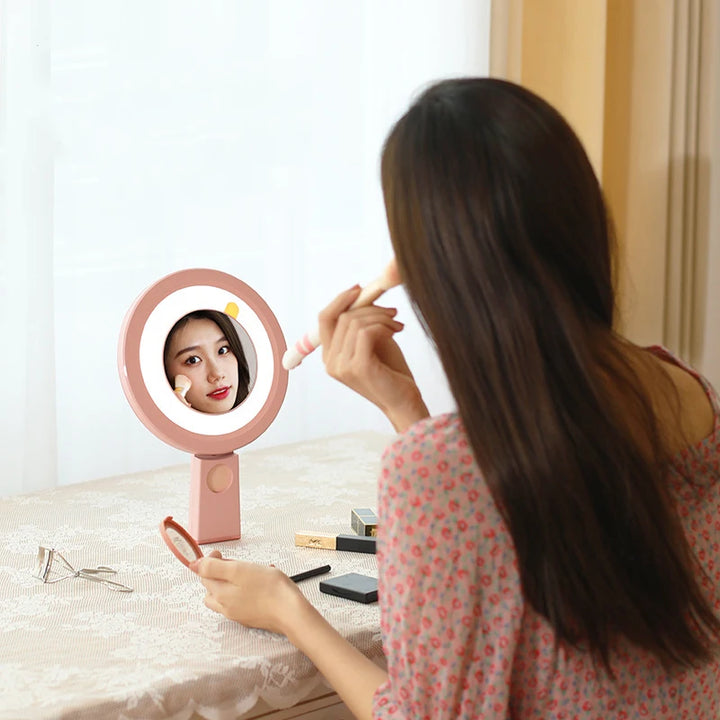 Ring Light de Maquilhagem Profissional para Selfies com Tripé e Suporte para Telemóvel
