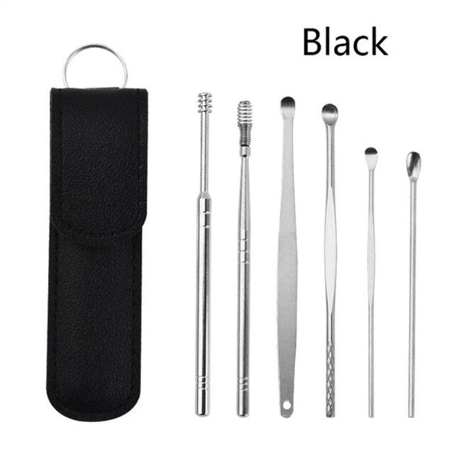 6PCS/Set Ear Pick Cleaner Kit Spoon Care Ear Clean Tool