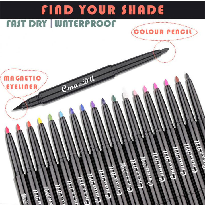 9Pcs/Set Magnetic Liquid Eyeliner Set Fast Dry Colors Eyeliner Gel Pencil