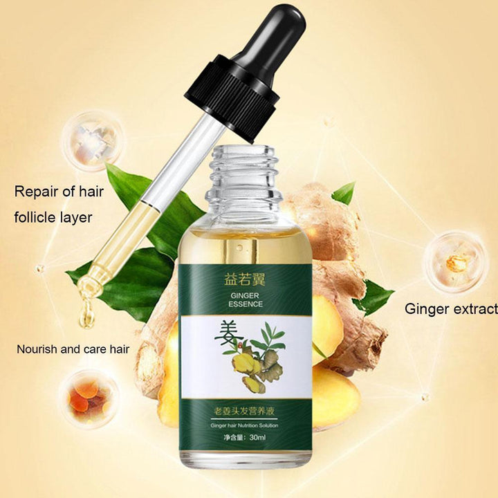 Óleo Essencial de Gengibre para Crescimento Rápido do Cabelo 30ml Tratamento para Queda de Cabelo