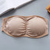 Women Bandage Tube Top Strapless Invisible Bra Summer Crop Top