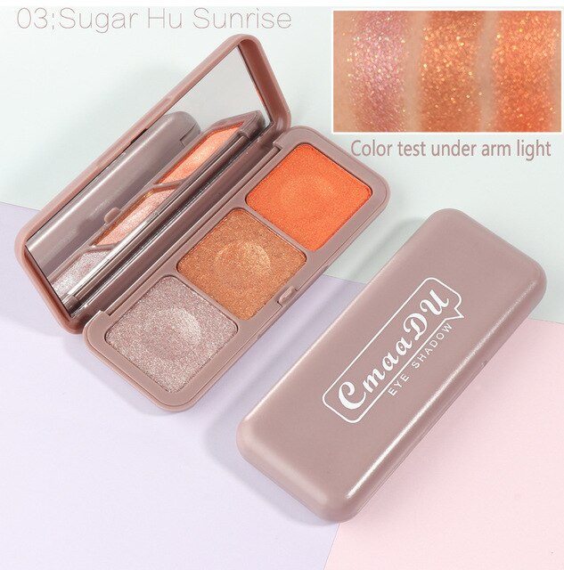 3-Colors Mashed Potato Eyeshadow Palette Beauty Eye Makeup Cosmetic