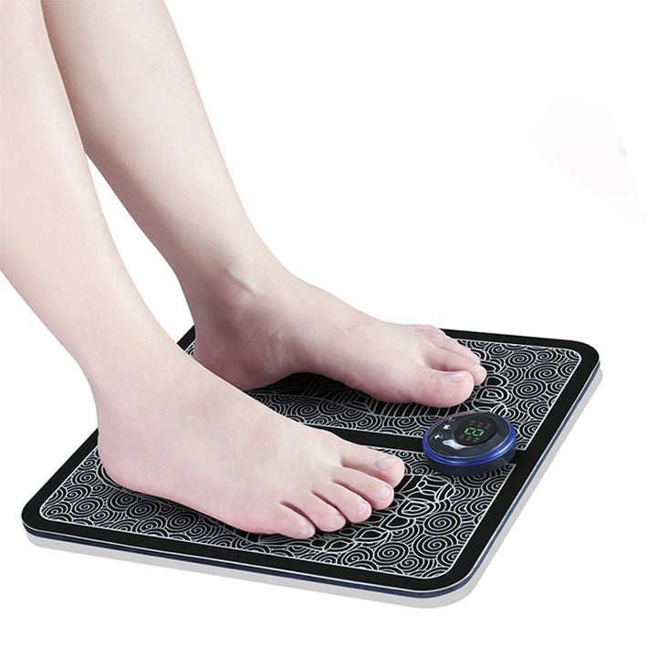 Tapete Massageador Elétrico EMS para Pés, Estimulador Muscular para os Pés