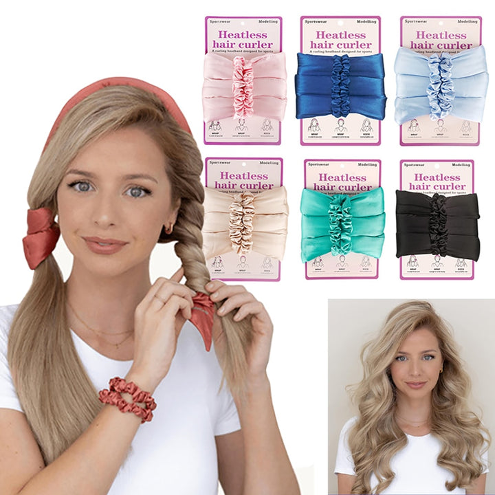 Modelador de Cabelo Flexível Lazy Sleep Headband Ondulado