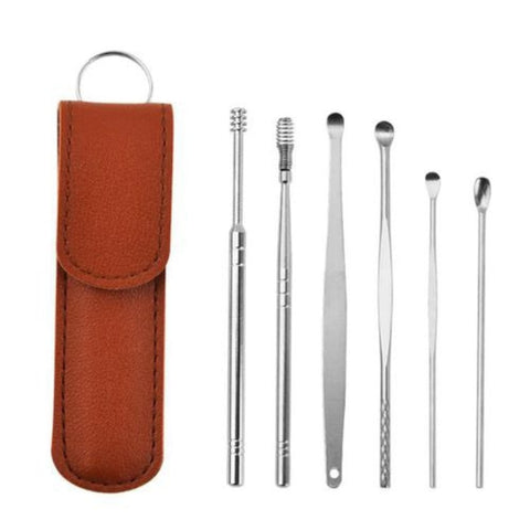 6PCS/Set Ear Pick Cleaner Kit Spoon Care Ear Clean Tool