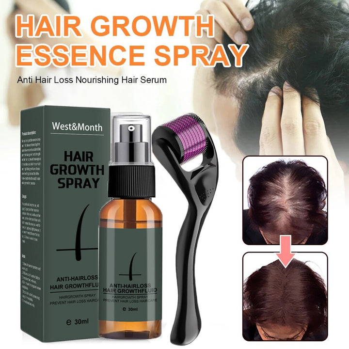 30ml Hair Beard Growth Roller Set Beard Oil Spray