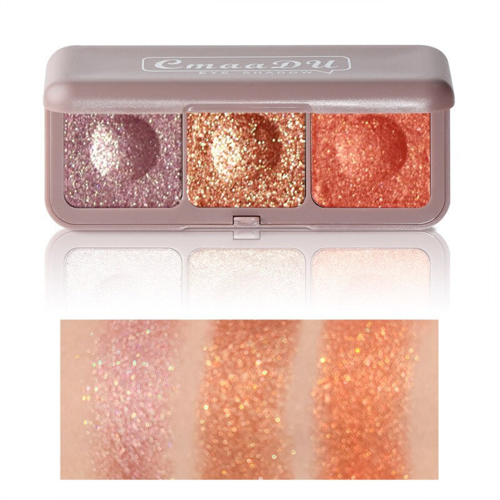 3-Colors Mashed Potato Eyeshadow Palette Beauty Eye Makeup Cosmetic