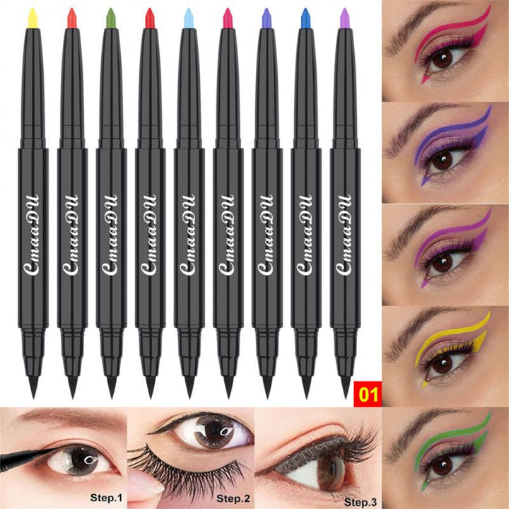 9Pcs/Set Magnetic Liquid Eyeliner Set Fast Dry Colors Eyeliner Gel Pencil