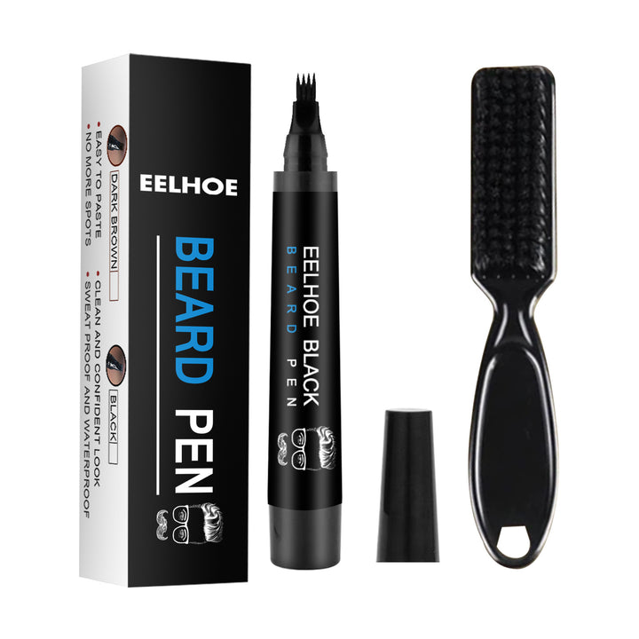 Kit Caneta de Preenchimento de Barba Eelhoe Caneta de Barba À Prova de Água Escova de Barba Estilizador de Barba