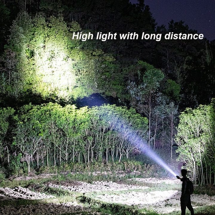Lanterna LED Super Brilhante Lanterna LED Recarregável USB
