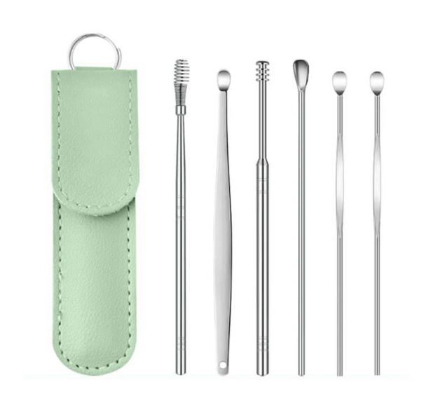 6PCS/Set Ear Pick Cleaner Kit Spoon Care Ear Clean Tool